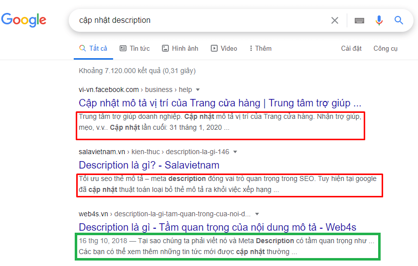 Tầm quan trọng của thẻ Meta description